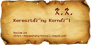 Keresztény Kornél névjegykártya