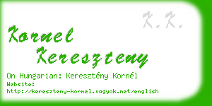 kornel kereszteny business card